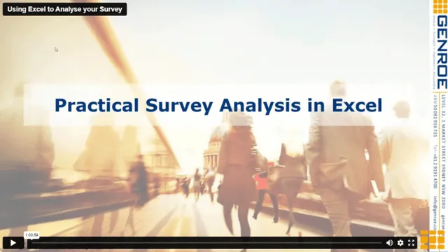 Webinar — Survey Analysis in Excel